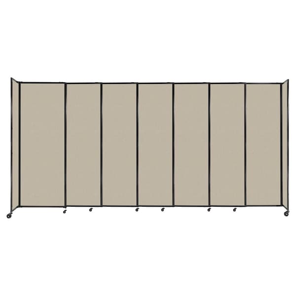 StraightWall Sliding Portable Partition 15'6" x 7'6" Sand Fabric